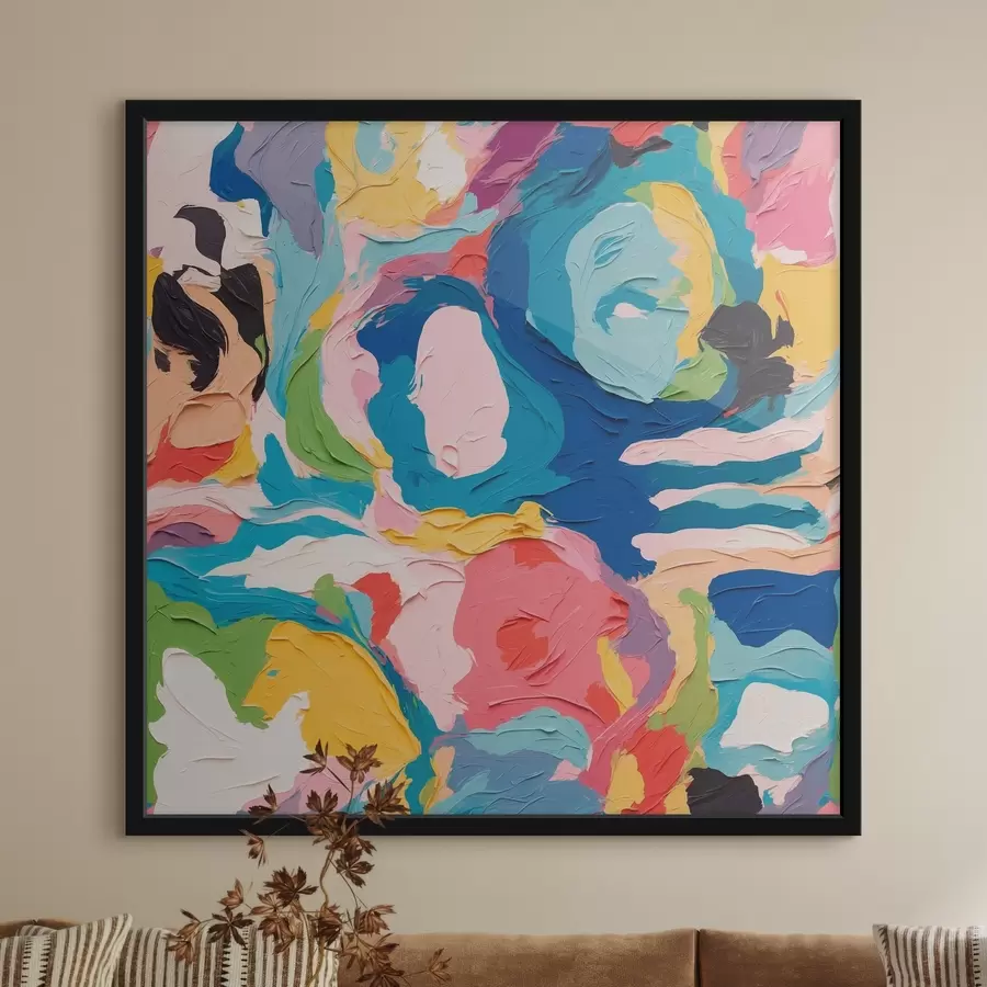 Fototapetes Abstraktā glezniecība ar daudzkrāsainām krāsām f39612