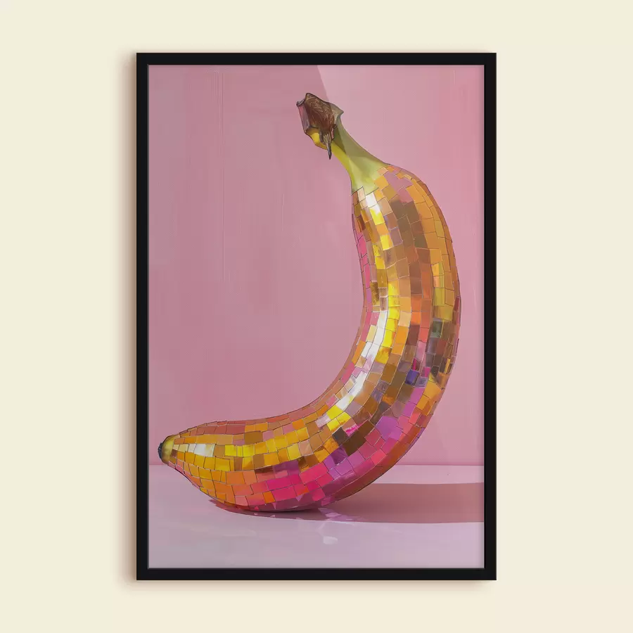 Fototapetes Eļļas krāsas banay disko bumba ar gaiši pasteļrozā fonu f39766