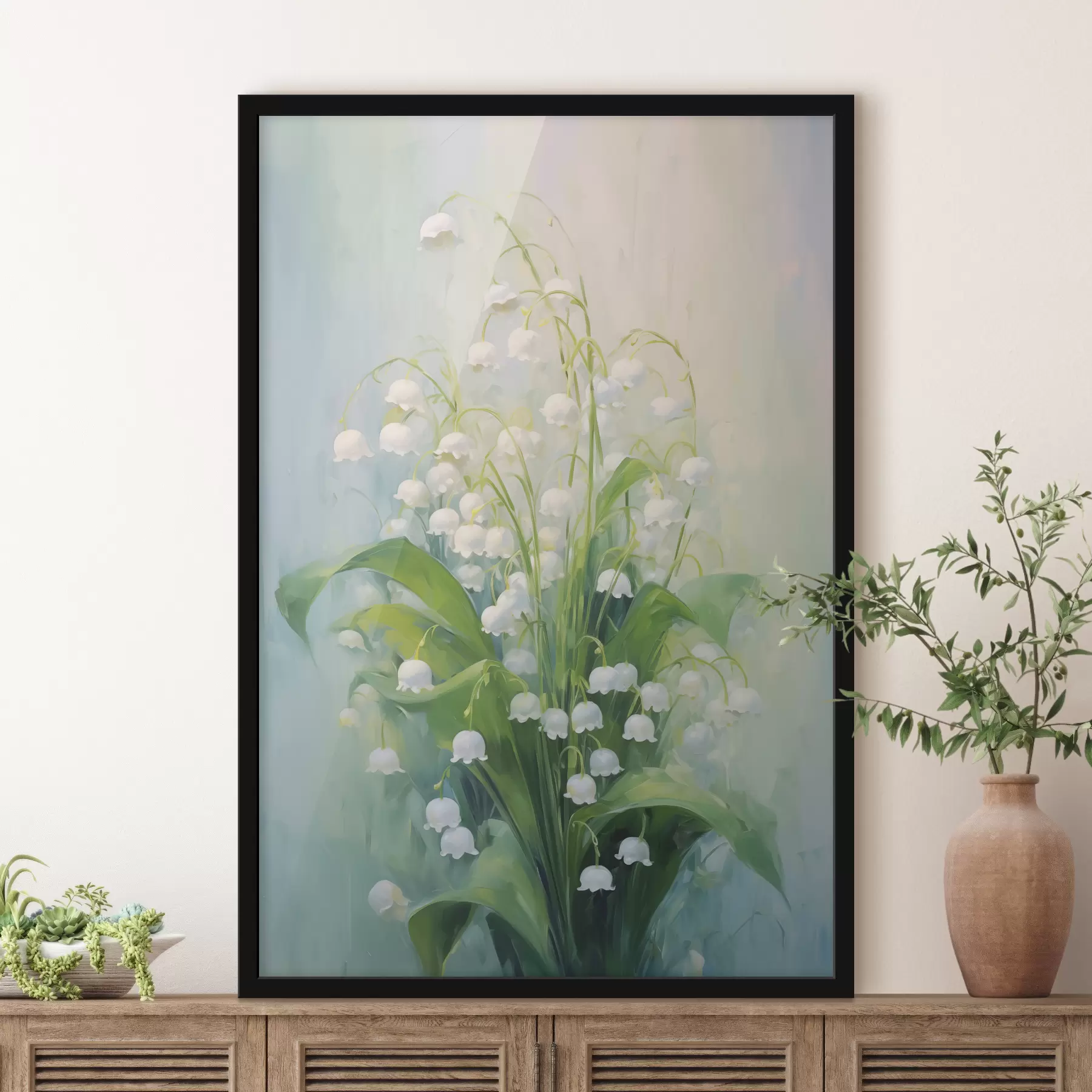 Glezna Baltās maijpuķītes eļļas glezna f39827