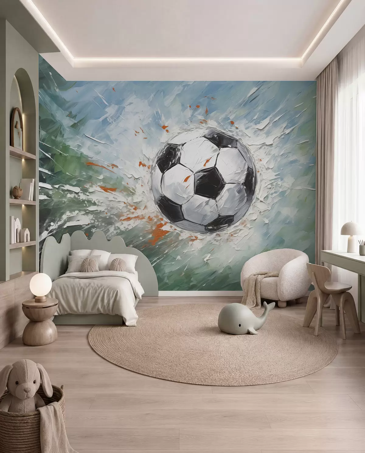 Fototapetes Futbola bumba otas triepienos w08117