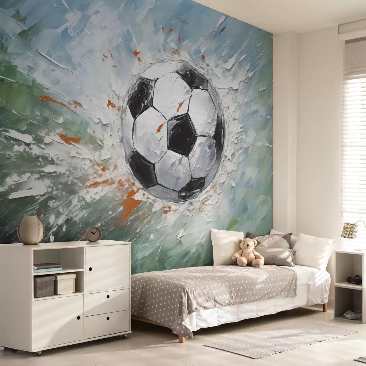 Fototapetes Futbola bumba otas triepienos w08117