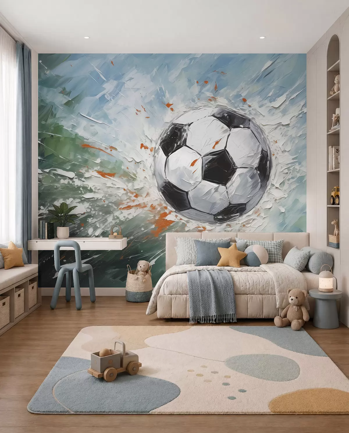 Fototapetes Futbola bumba otas triepienos w08117