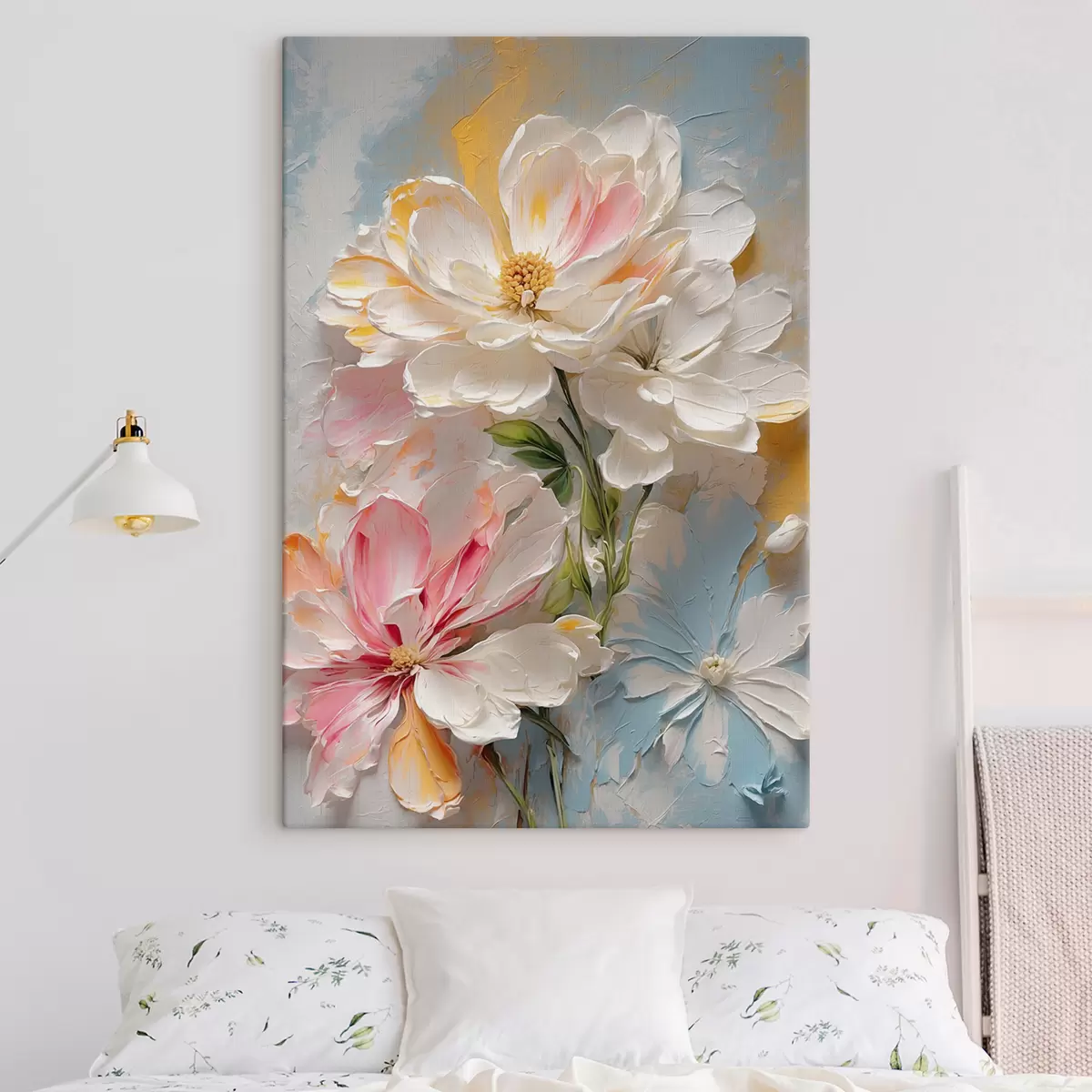 Glezna Abstrakti ziedi uz abstrakta fona s39866