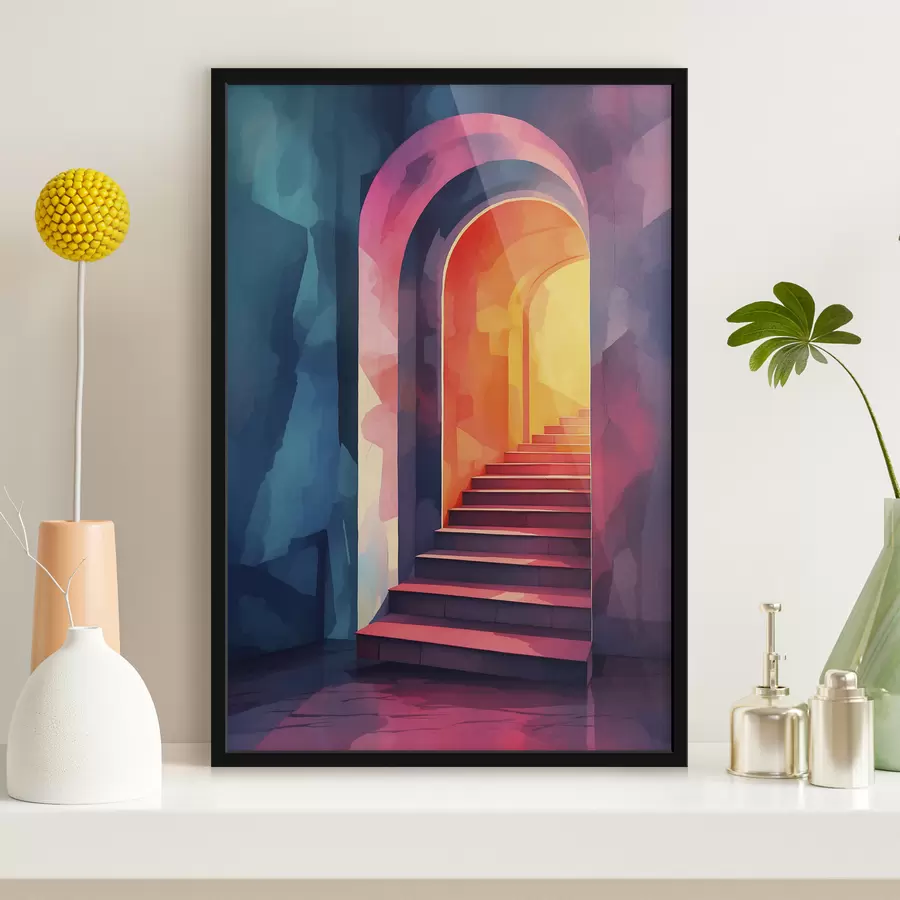 Fototapetes Daudzlīmeņu ieeja akvarelī f39863