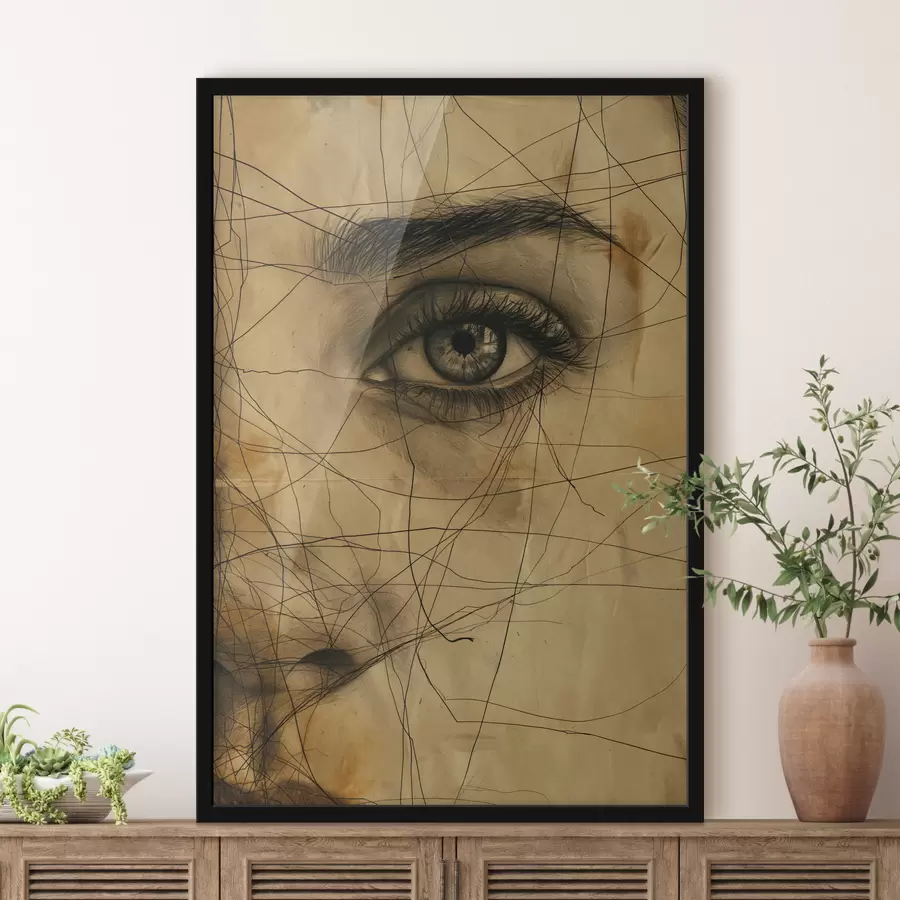 Fototapetes Līnijas, zīmulis, abstrakcija, antīks, meitene f39960