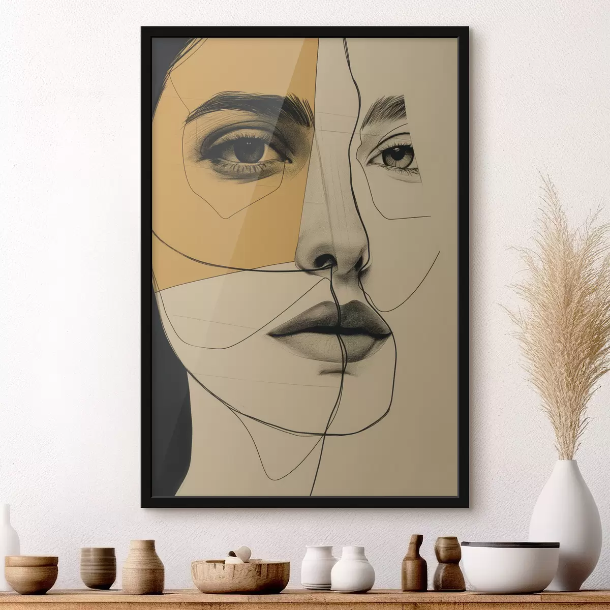 Plakāts Līnijas, zīmulis, abstrakcija, antīks, meitene f39963