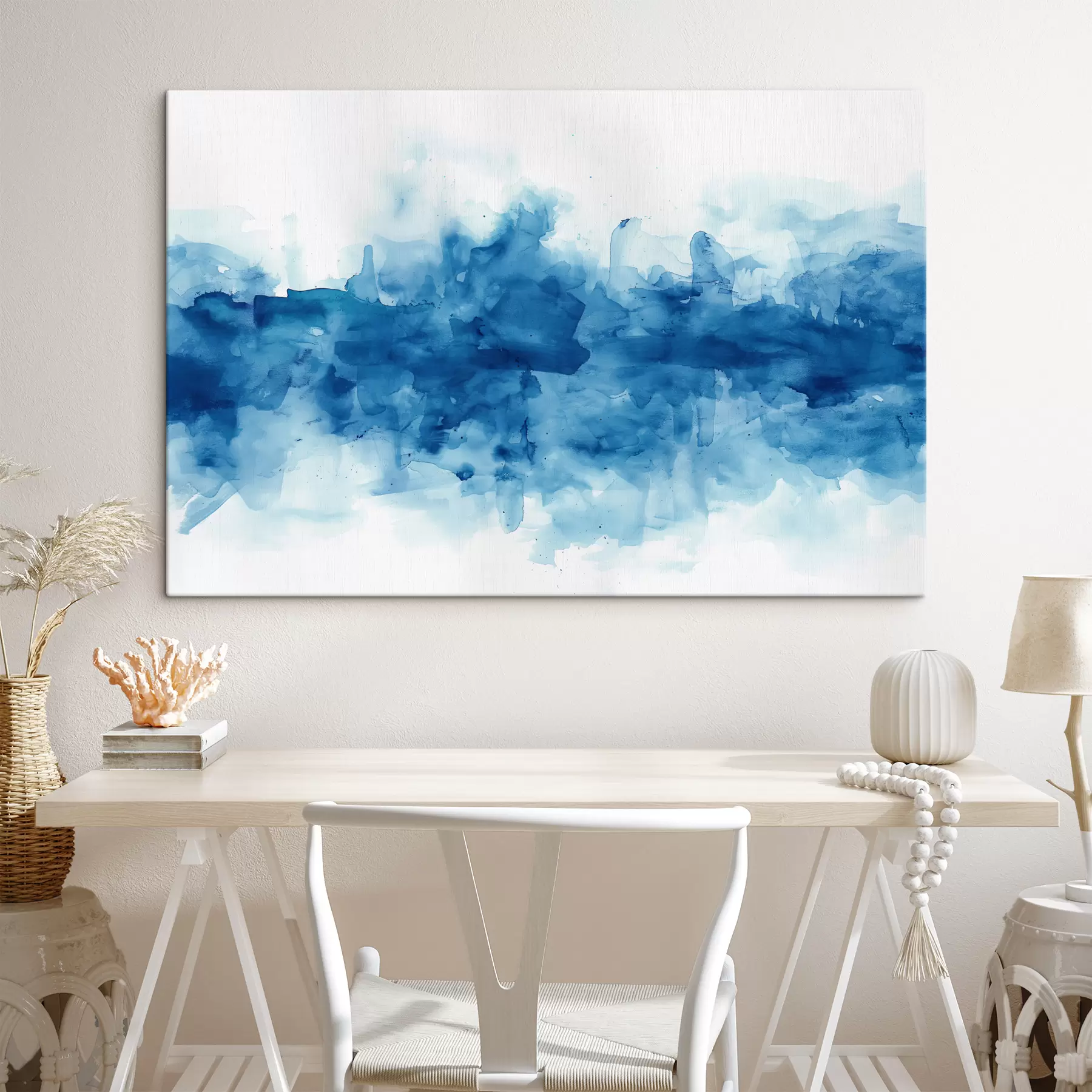 Glezna Akvarelis, plankumi, zils s39954