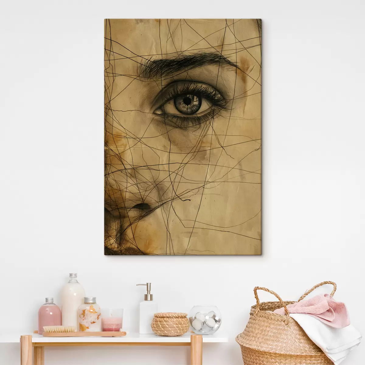 Glezna Līnijas, zīmulis, abstrakcija, antīks, meitene s39960