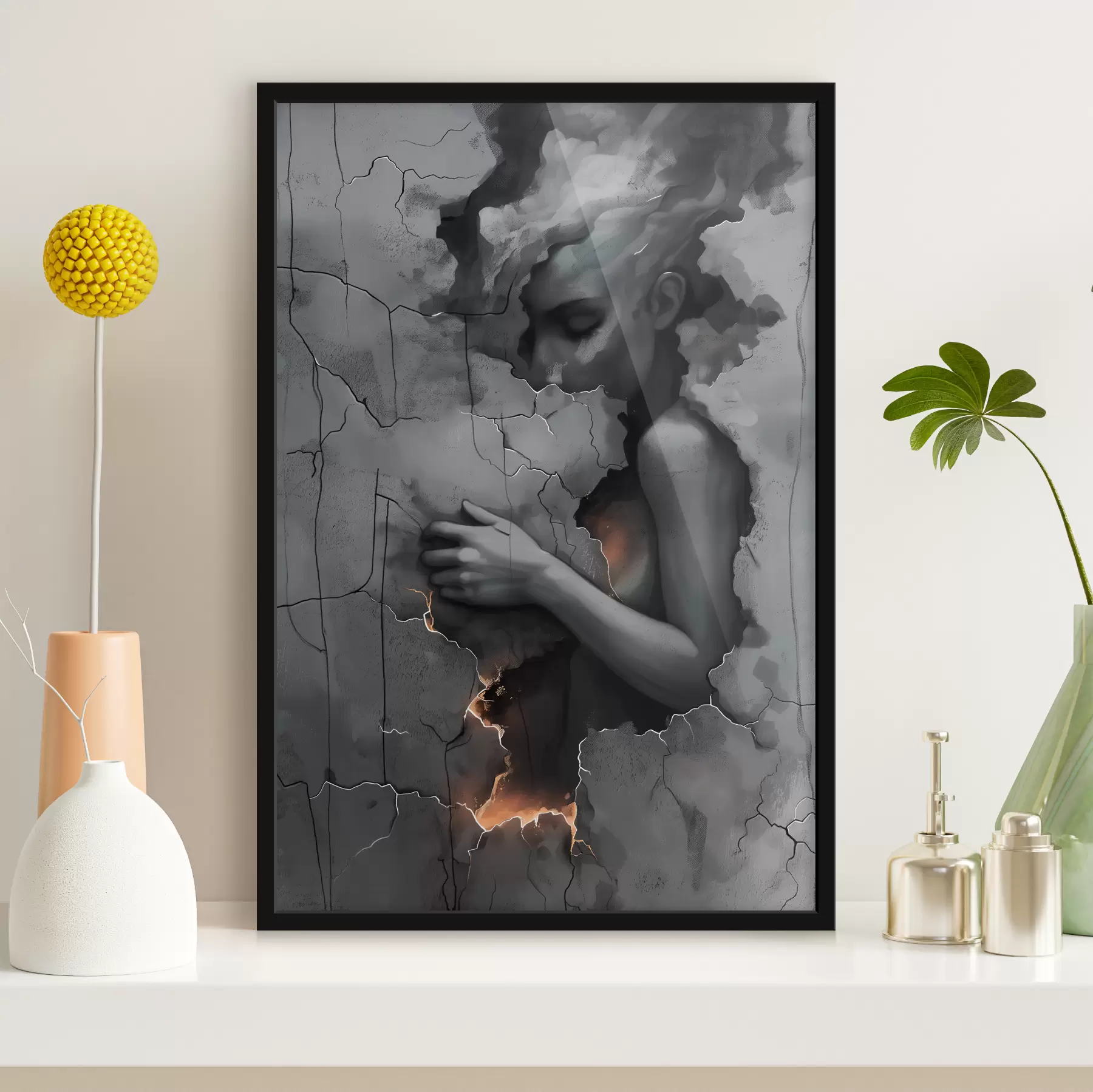 Glezna Meitene, sienas, vaina f39994