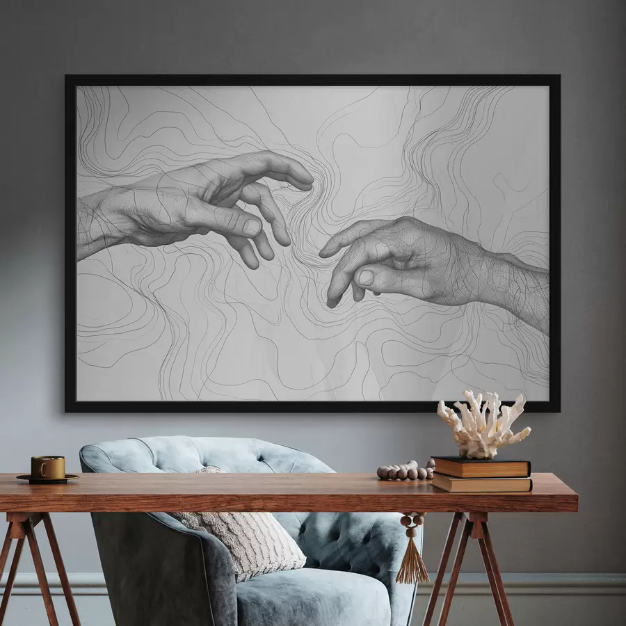 Fototapetes Rokas, abstrakcija, līniju zīmēšana f39999