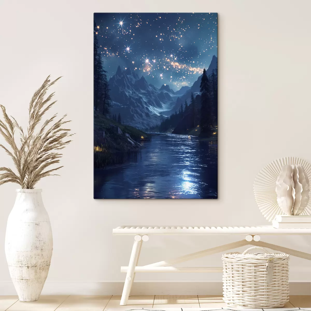 Glezna Velaris, kalni, zvaigznes s40010