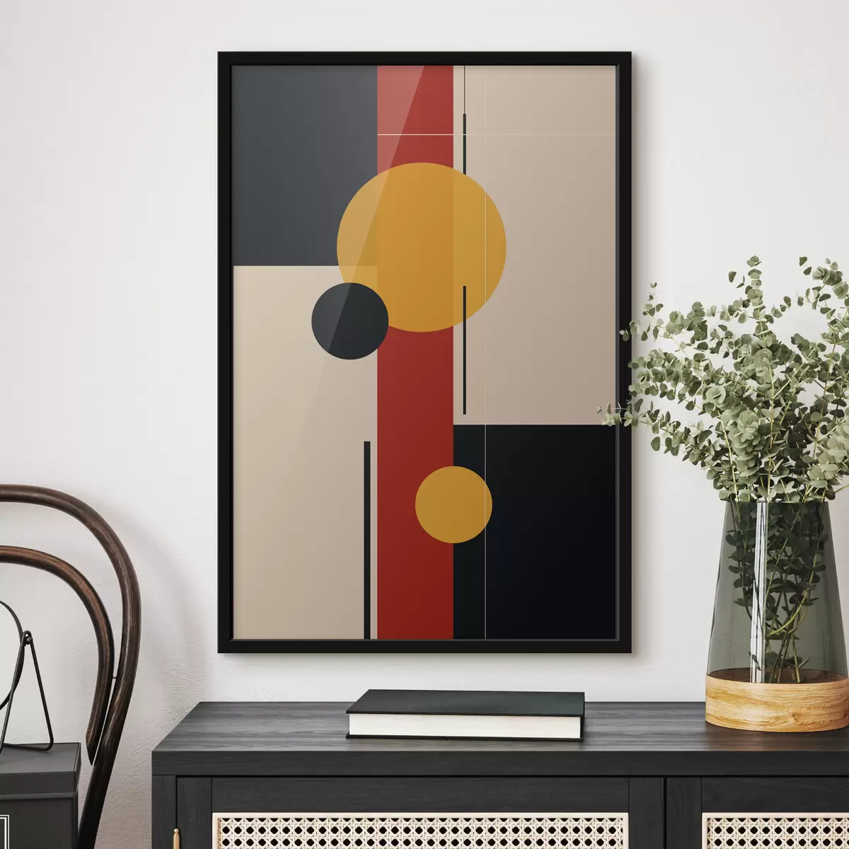 Plakāts Abstrakcija ar ģeometriskām formām f39897