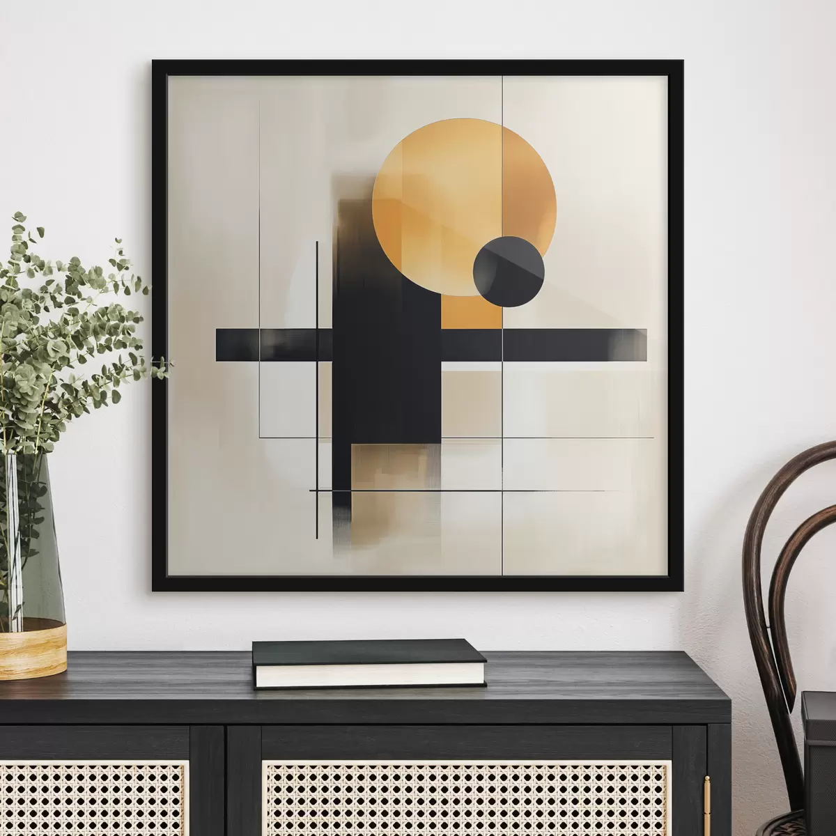 Plakāts Abstrakcija ar ģeometriskām formām f39993