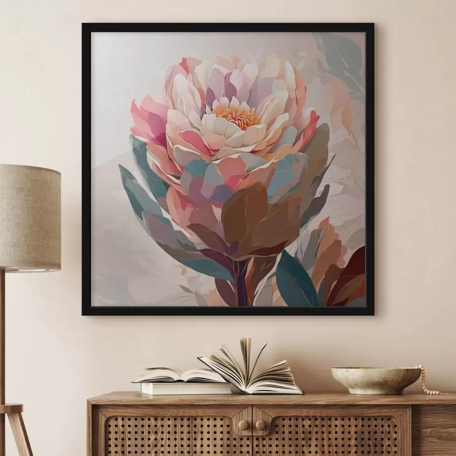 Fototapetes Zieds ar daudzkrāsainām ziedlapiņām f40060