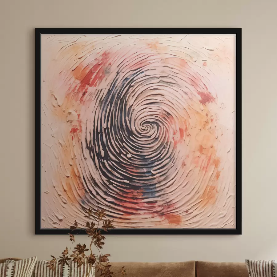 Fototapetes Pirkstu nospiedumi krāsā, bēšs, sarkans, oranžs, oranžs, dzeltens, melns f40105