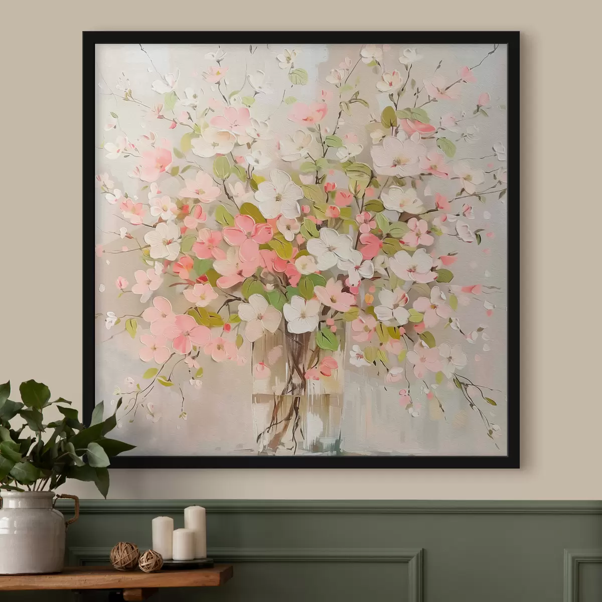 Plakāts Ziedu pušķis un vāze f40115