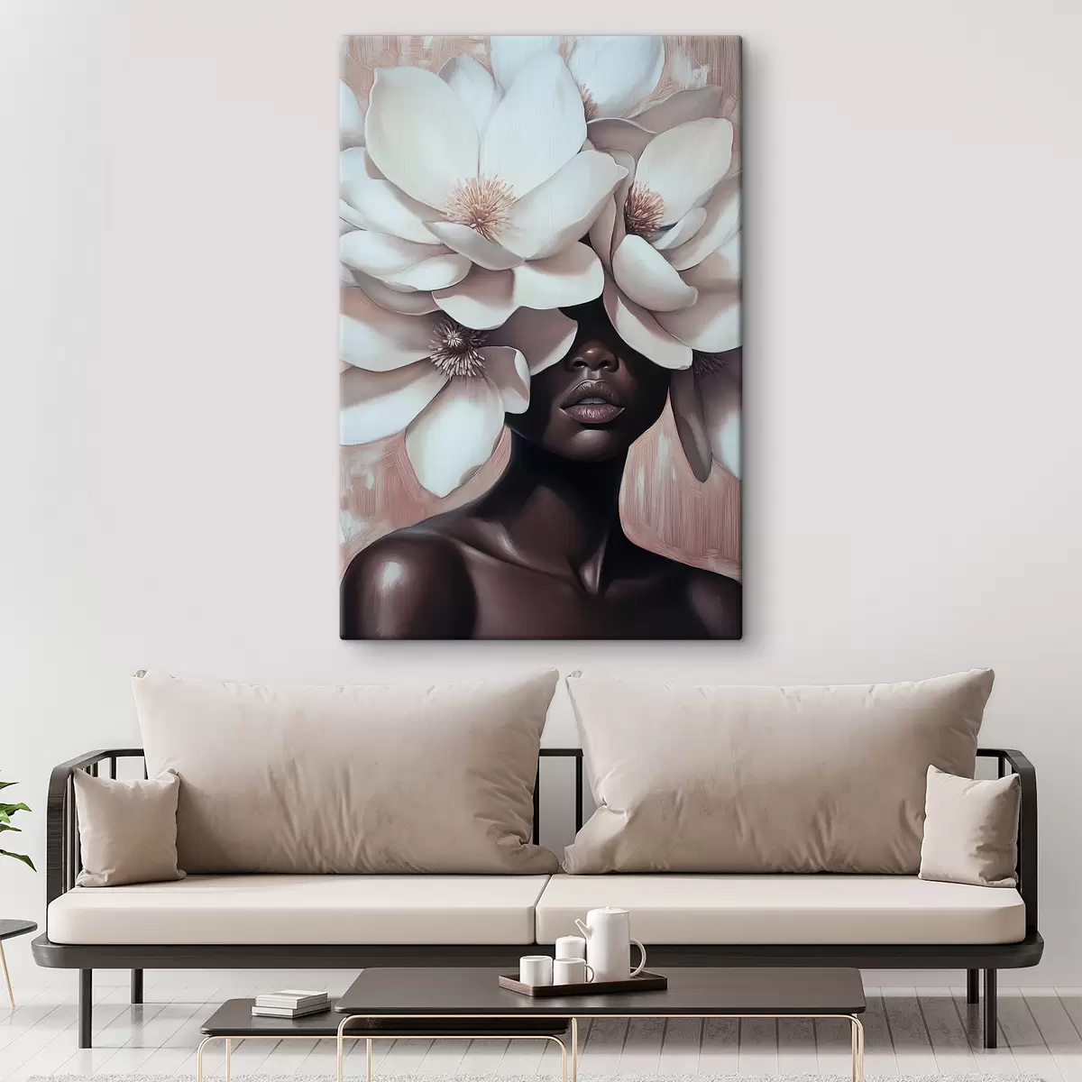 Glezna Sieviete ar ziediem galvā s39899