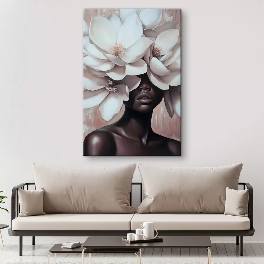 Glezna Sieviete ar ziediem galvā s39899