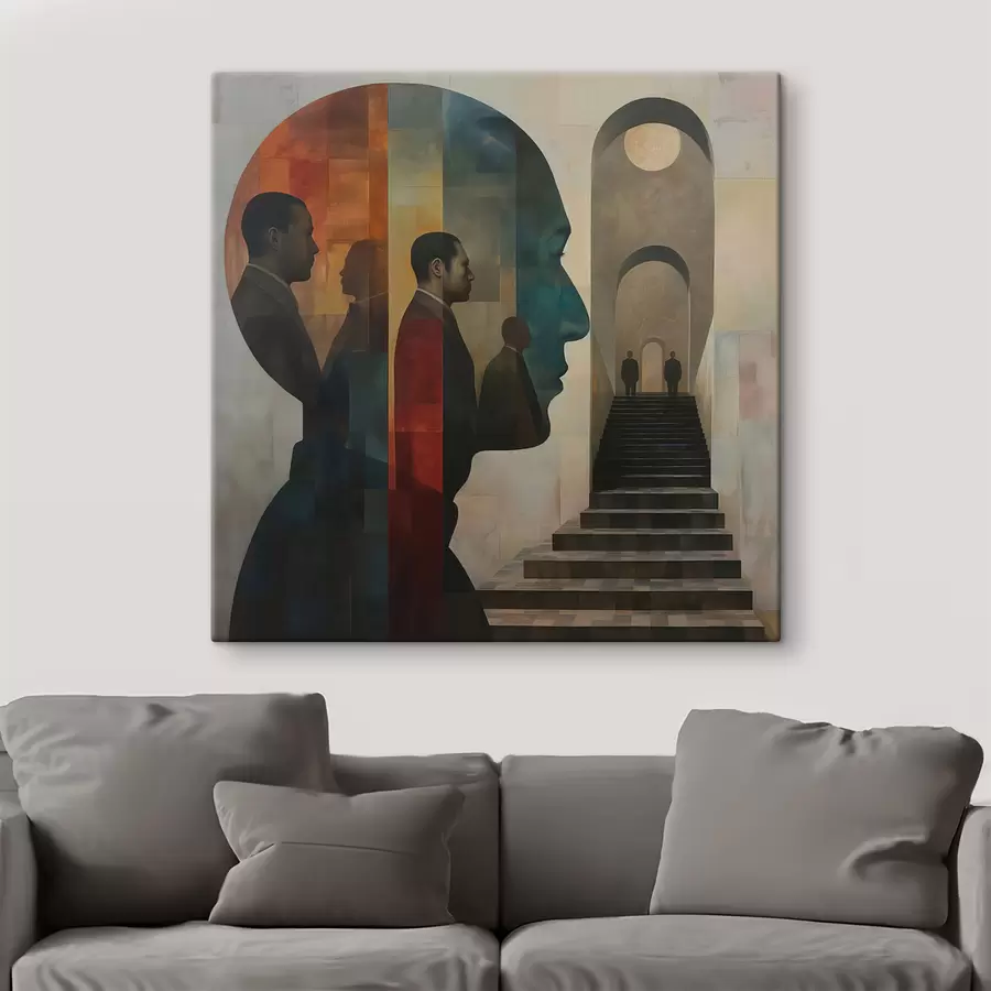 Glezna vīriešu modernās mākslas profili s40239