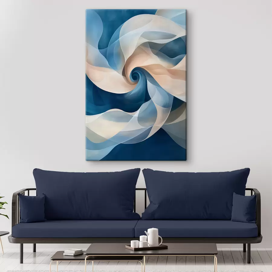 Glezna abstrakts virpulis bēšzils s40249