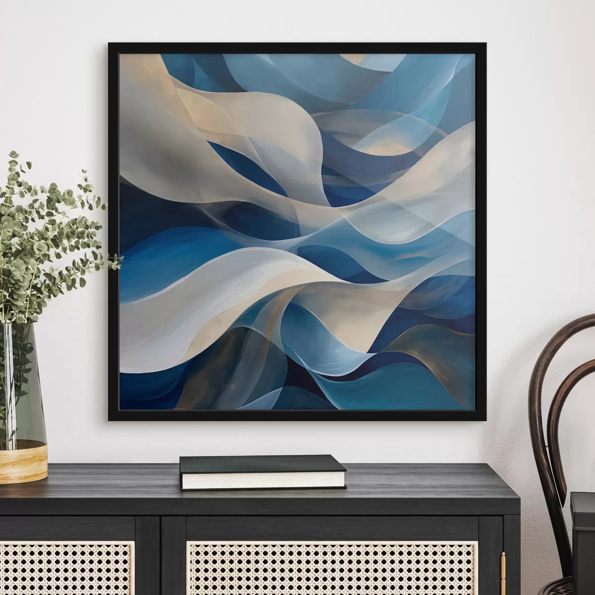 Plakāts skaļuma līnijas ir zilas f40248