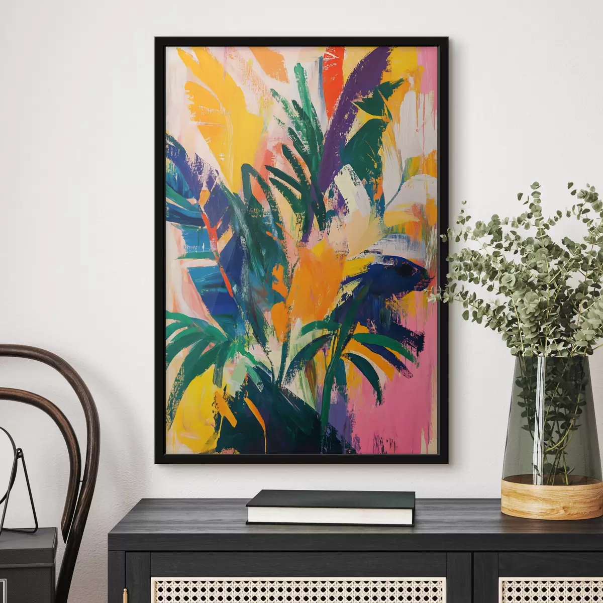 Plakāts Abstraktas eksotiskas lapas f40264