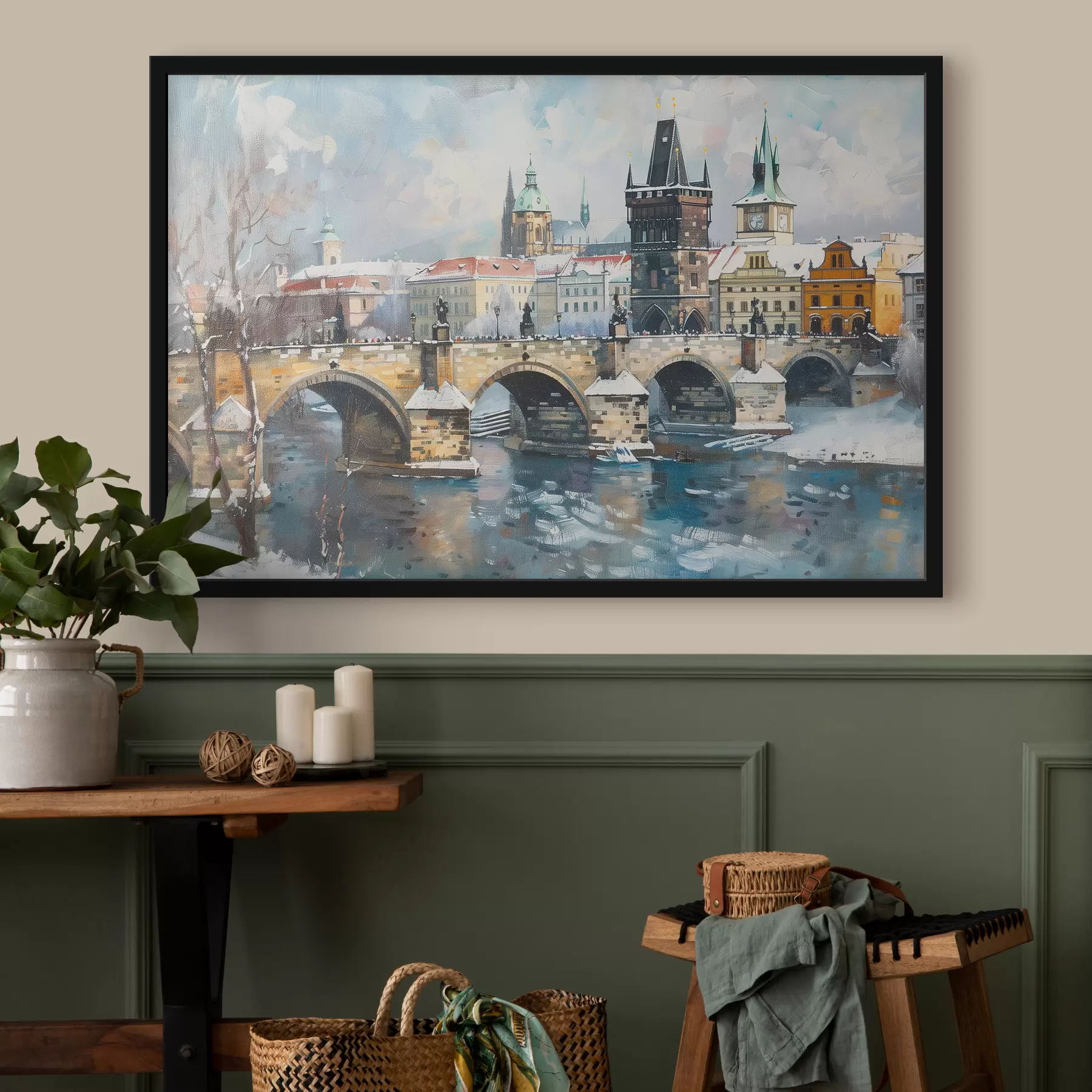 Glezna Prāgas tilts f40378