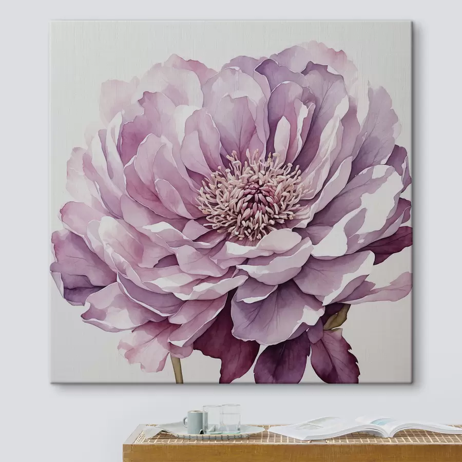 Glezna Violets zieds uz balta fona s40347