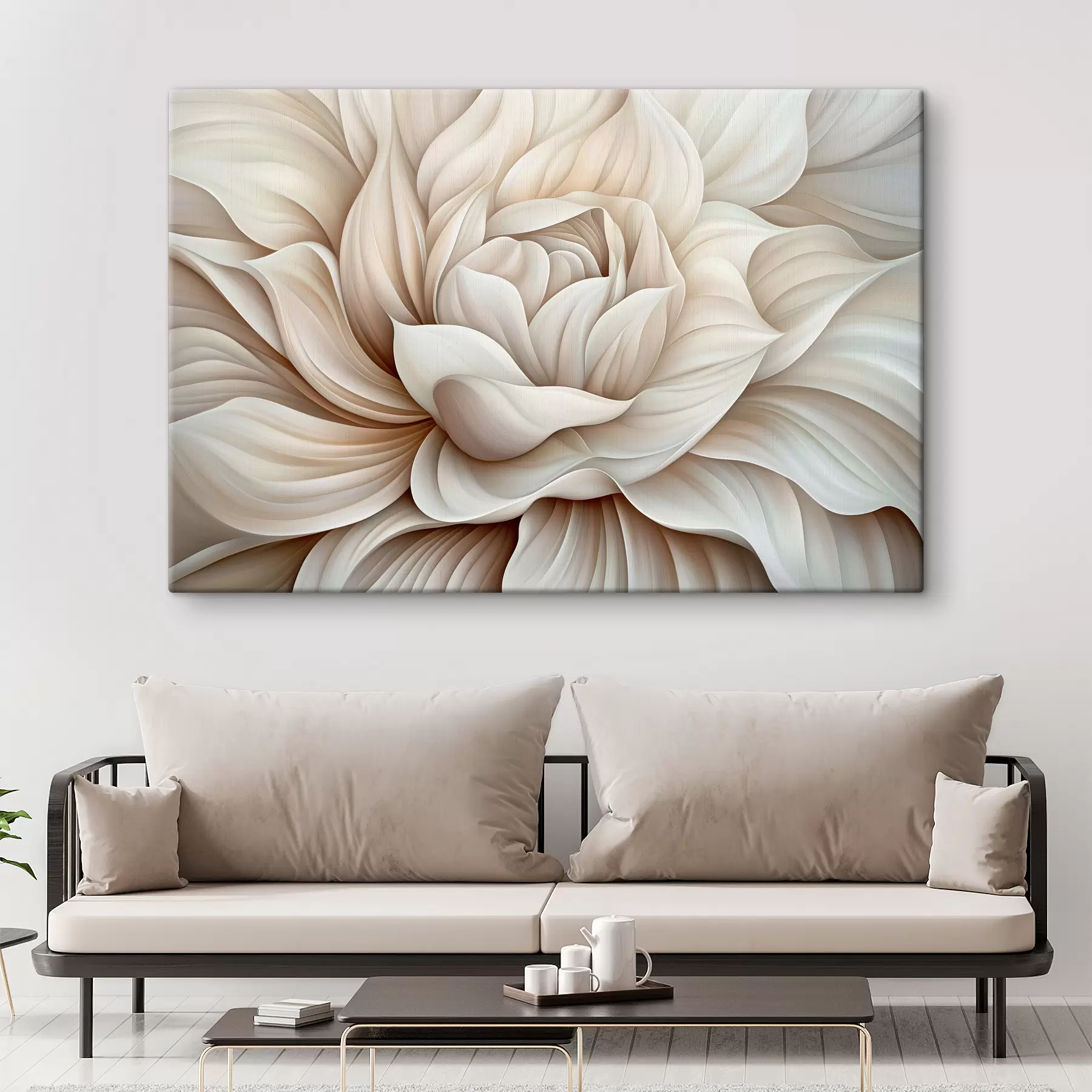 Fototapetes Liela abstrakta zieda ziedlapiņas s40352