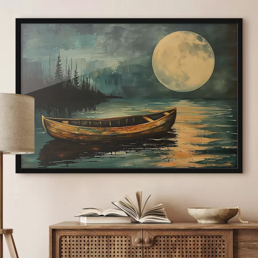 Fototapetes Laiva uz zvaigžņoto debesu fona f40442