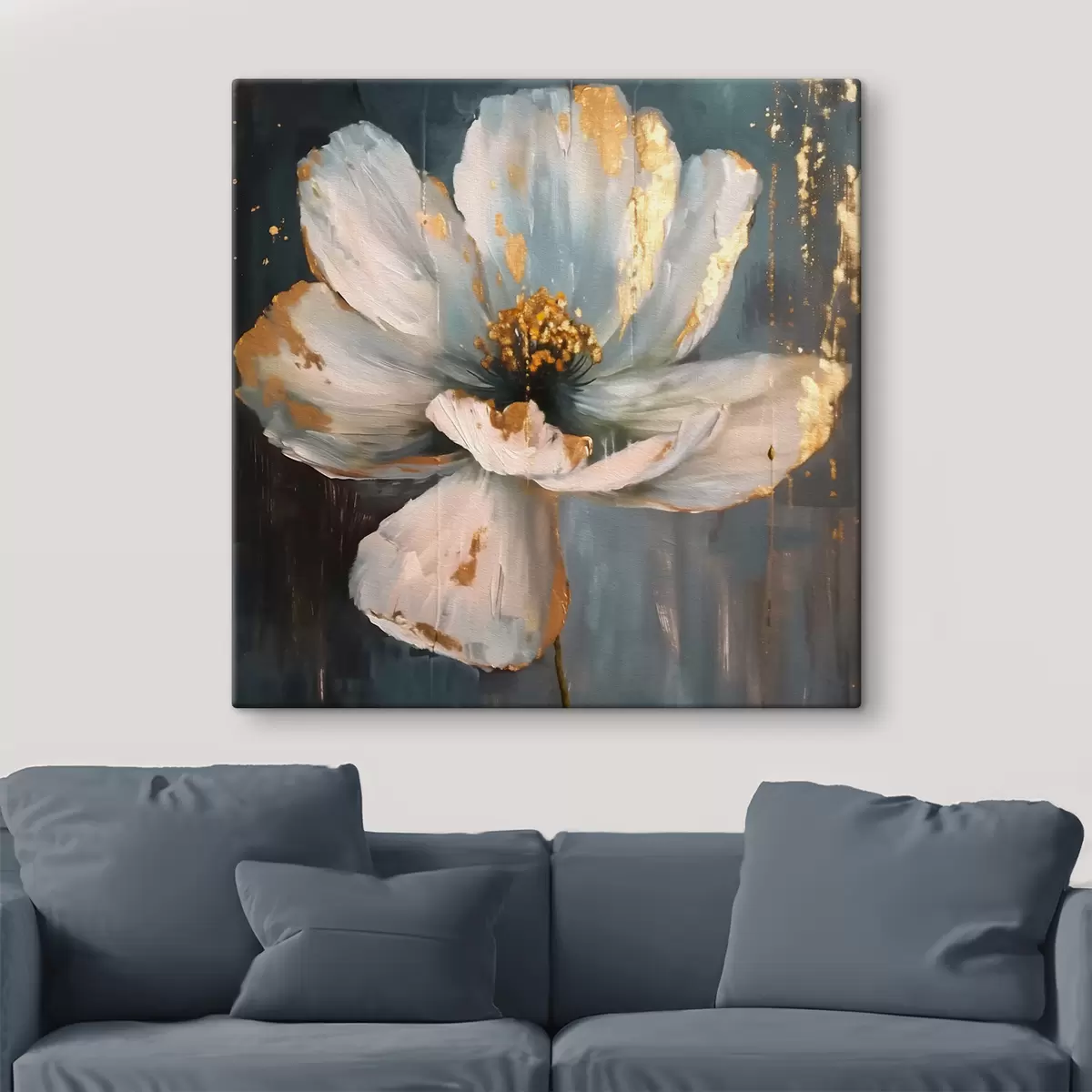 Glezna Liels balts zieds s40513