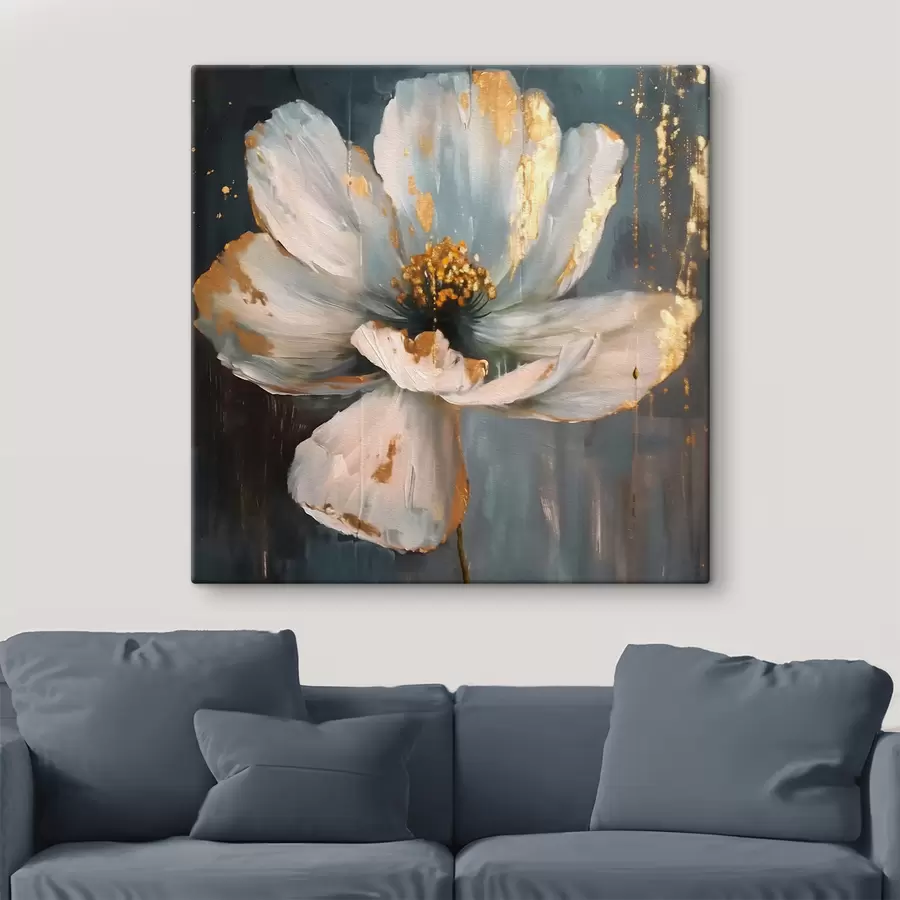 Glezna Liels balts zieds s40513