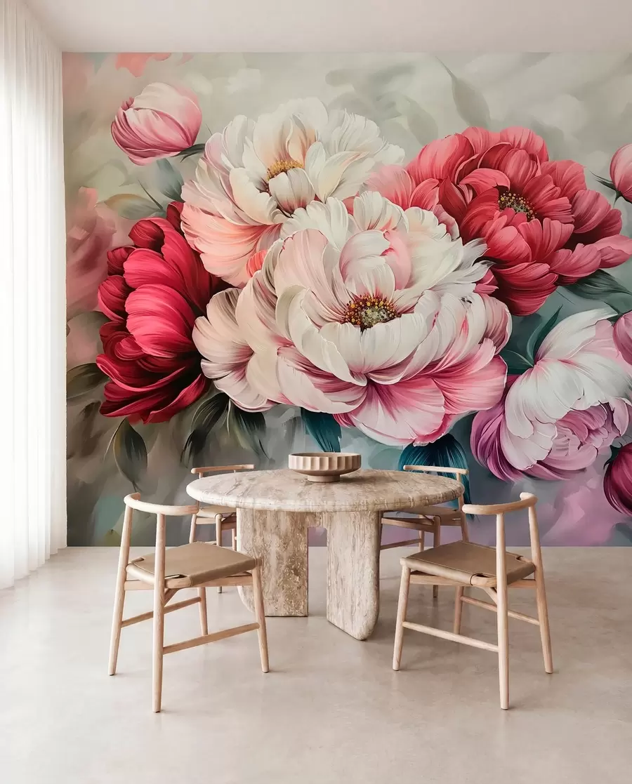 Fototapetes Liels peoniju pušķis w01038