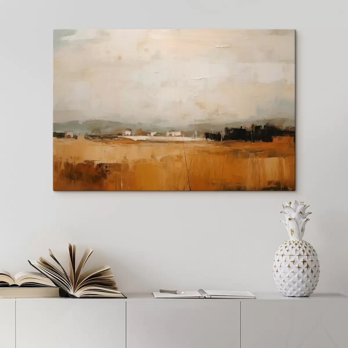 Glezna Abstrakta lauka glezna, otas triepienu imitācija s40534