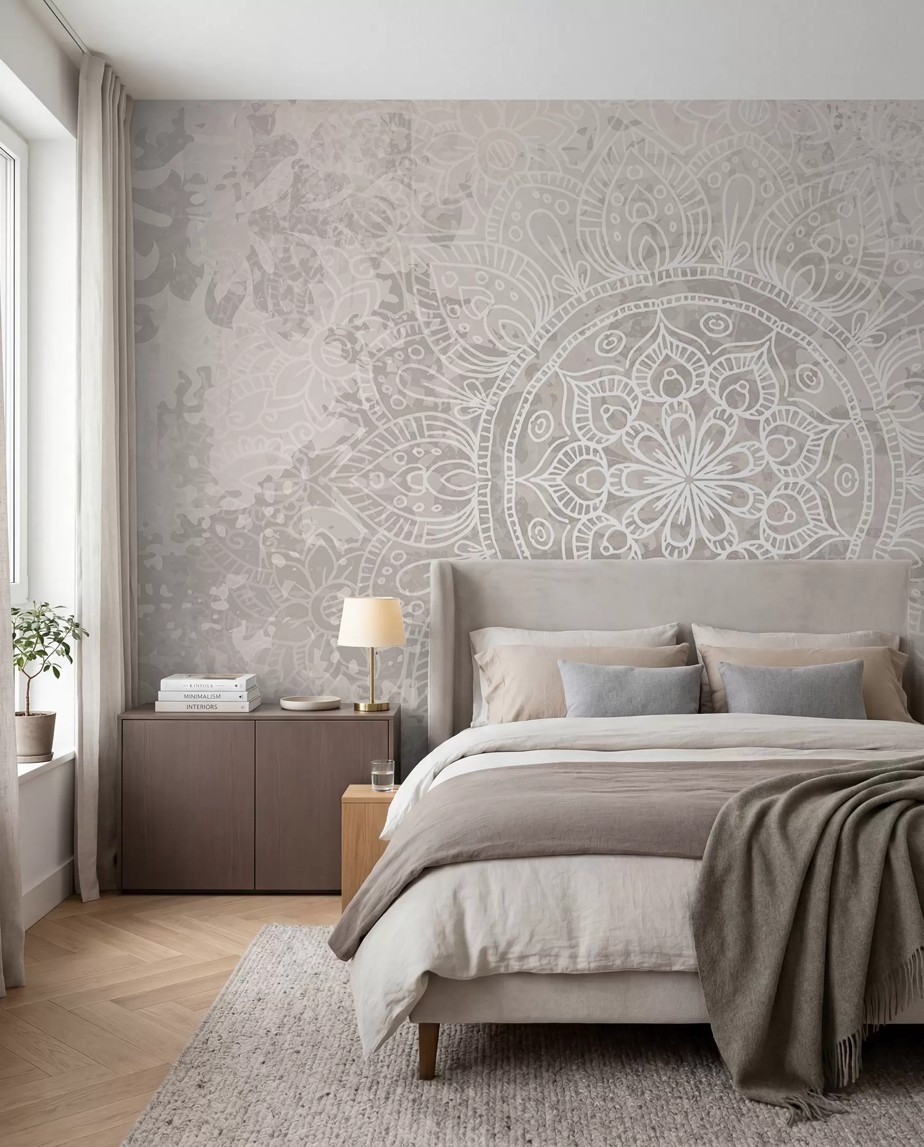 Fototapetes Smalku līniju mandala w08246
