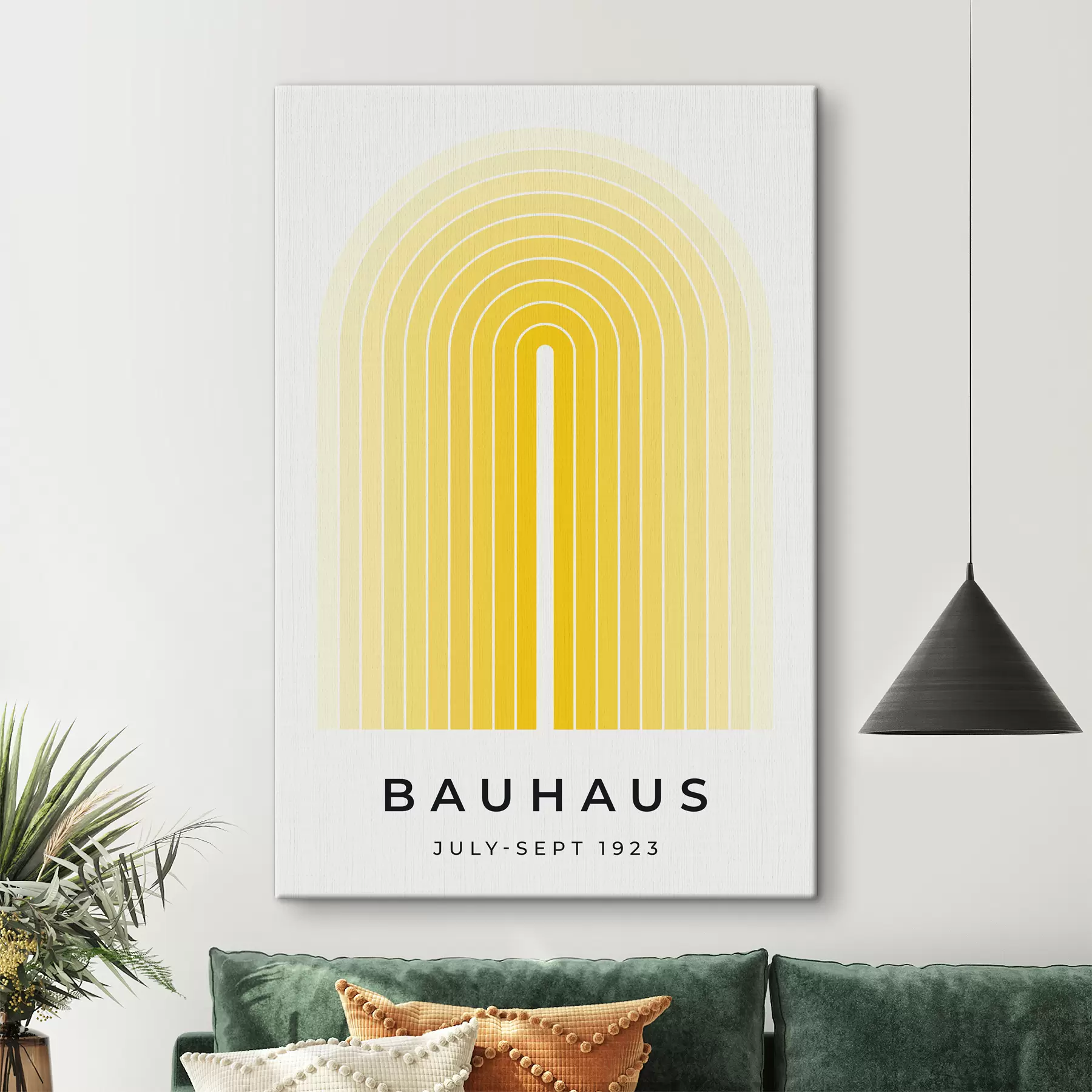 Fototapetes Bauhaus abstrakcija dzeltenā krāsā s40536