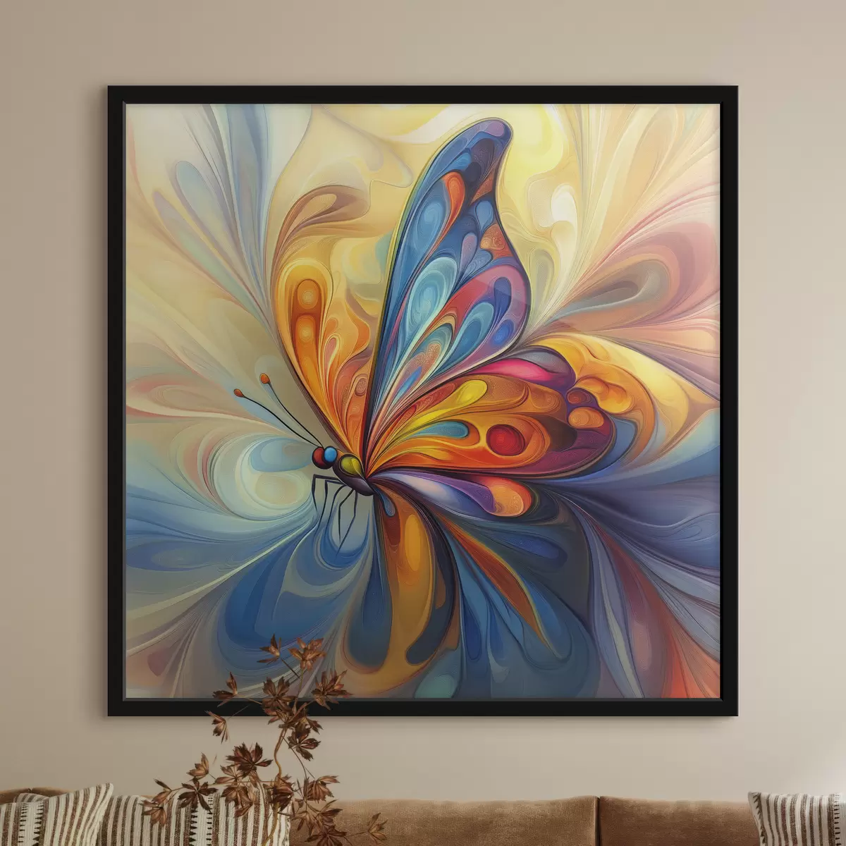 Plakāts Abstrakts tauriņš f40451