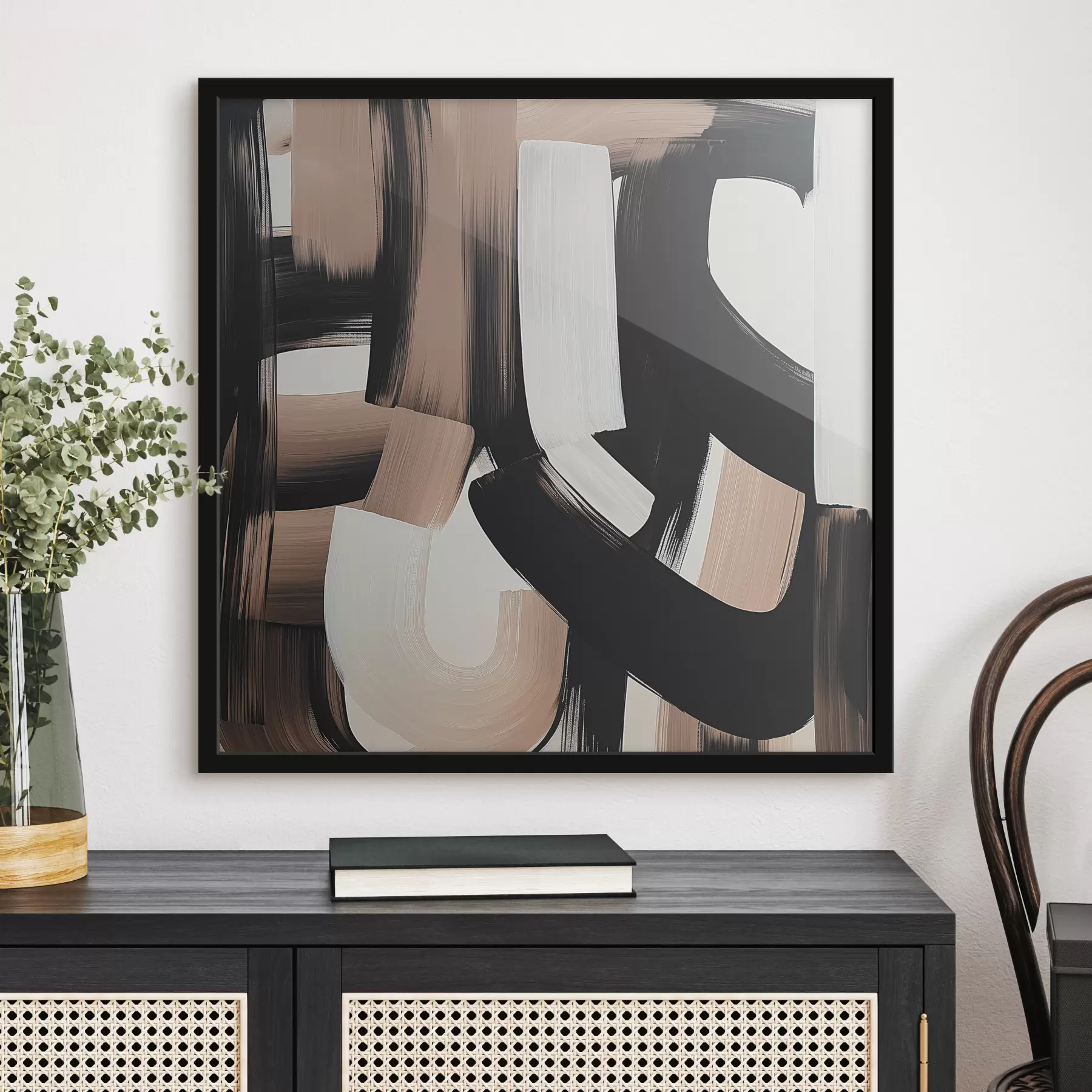 Fototapetes Abstrakta glezna ar lieliem triepieniem f40581