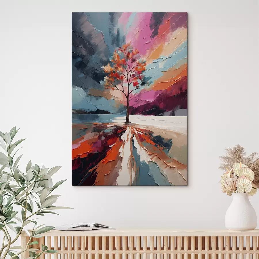 Glezna Abstrakta akrila glezna ar koku s40461