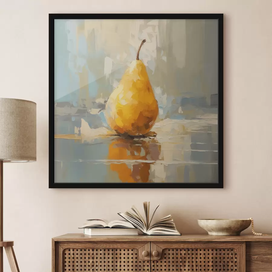 Fototapetes Bumbieru uz pasteļtoņa fona, dzeltena, oranža, pelēka krāsa f40690