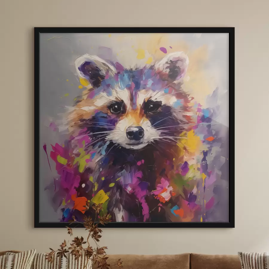 Fototapetes Meteņtārpiņa abstraktais portrets spilgtās krāsās f40691