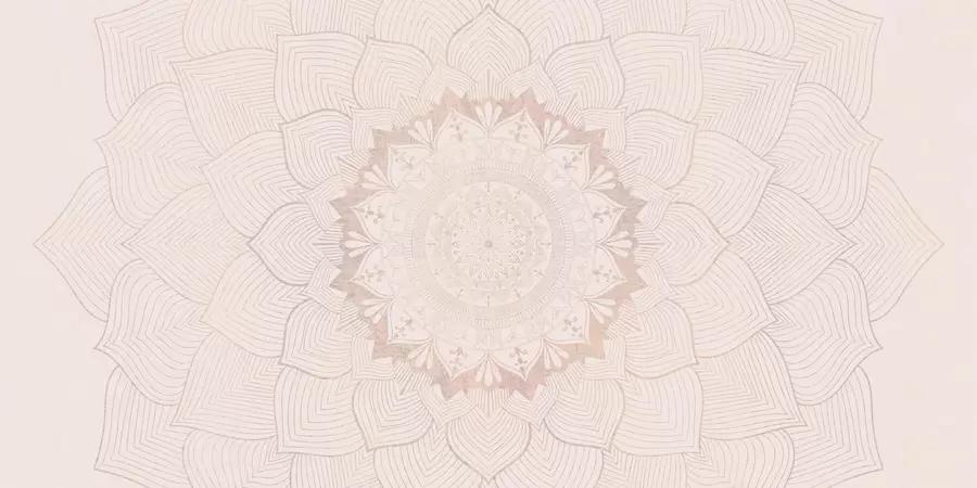 Fototapetes Apaļa mandala, tapetes jogas telpai vai personīgās telpas harmonizēšanai. Sienas mandala siltās pasteļkrāsāsās uz neregulāra fona ar faktūru w01088
