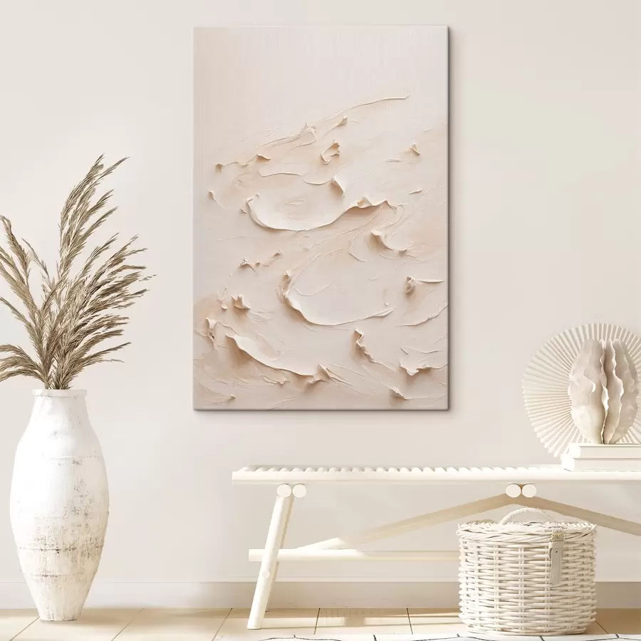 Glezna Abstraktā glezniecība baltās eļļas krāsās s40623