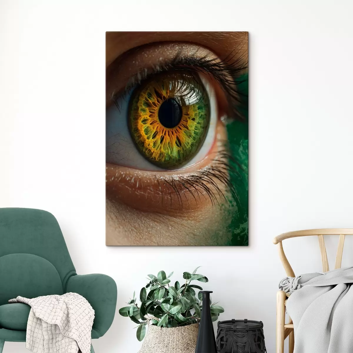 Glezna Zaļā acs tuvplānā s40701