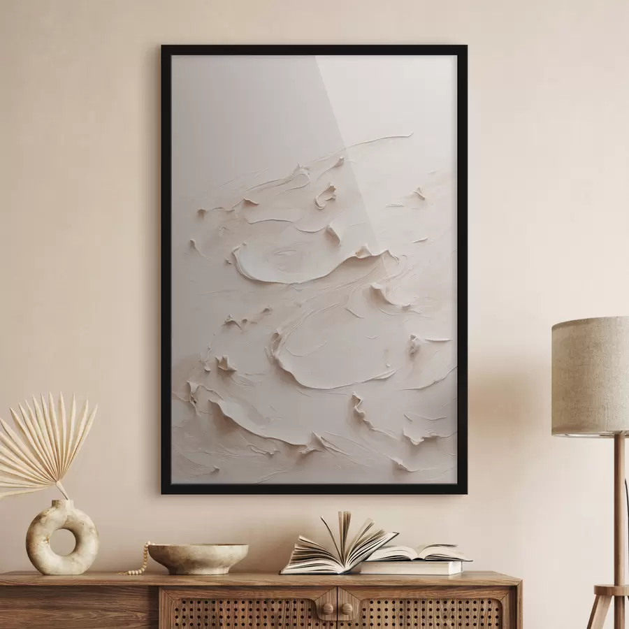 Fototapetes Abstraktā glezniecība baltās eļļas krāsās f40623