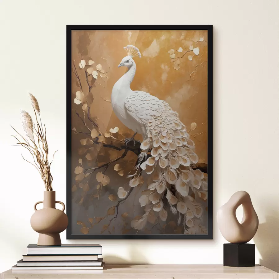 Fototapetes Balts pāvs f40636