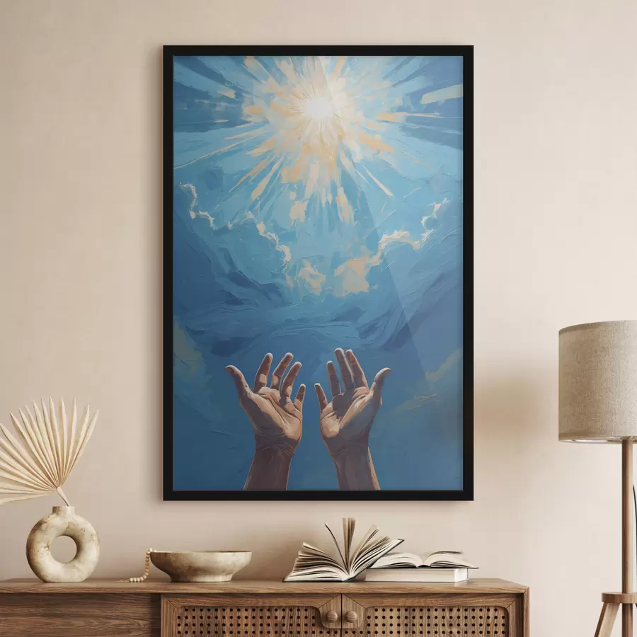 Fototapetes Rokas uz saules fona f40692