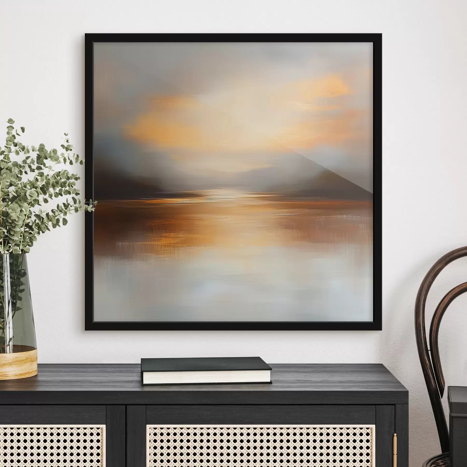 Fototapetes Abstrakta ainava ar saulrietu f40738