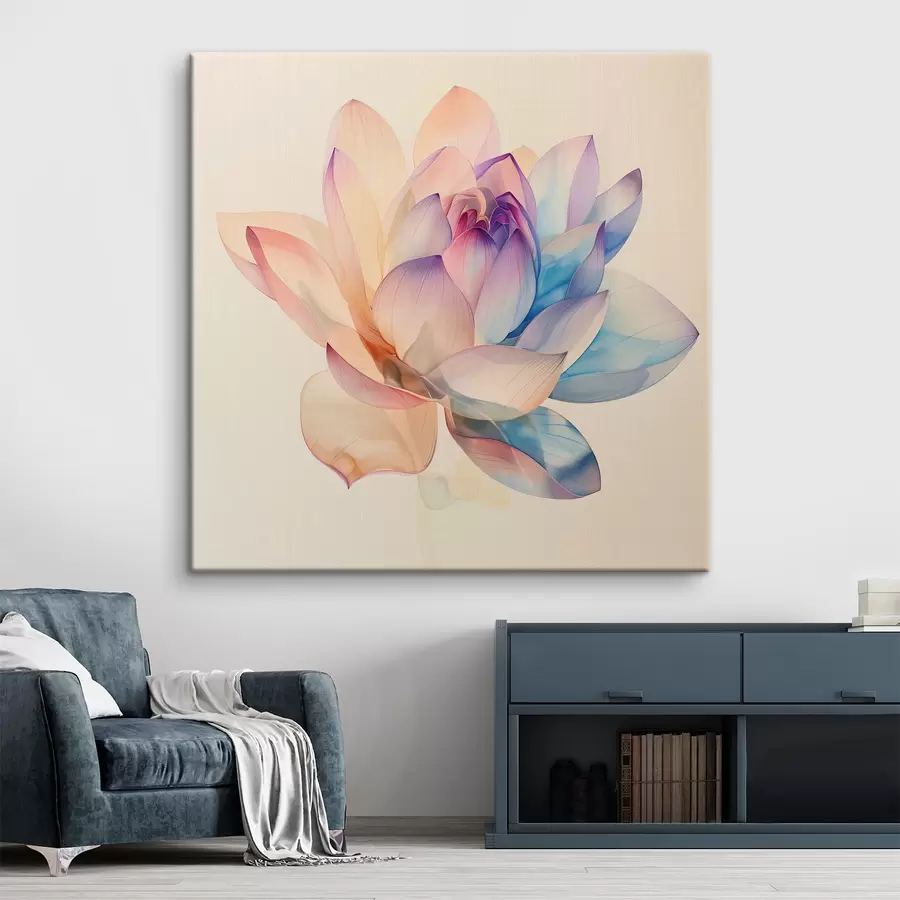 Glezna Liels daudzkrāsains zieds s40772