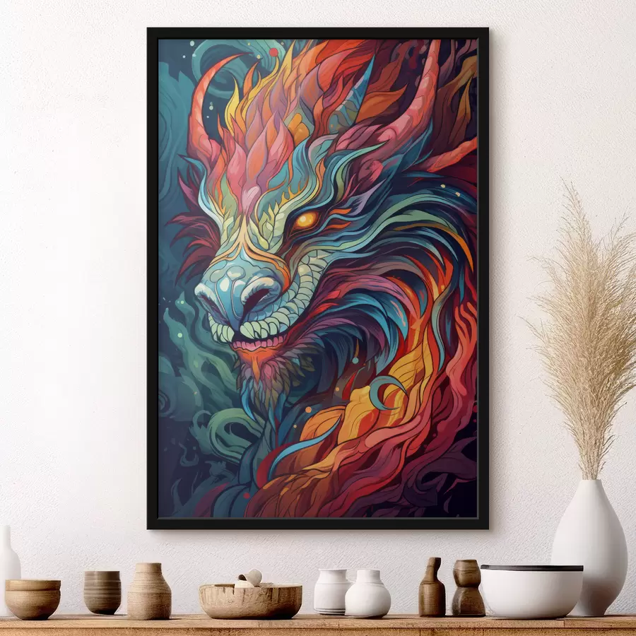 Fototapetes Spilgts pūķis f40835